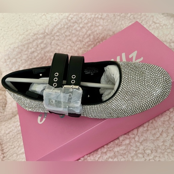 NIB Dolls Kill Sugar Thrillz Petty Princess Bling Flats w/ Criss Cross Buckle - Picture 10 of 17